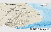 Shaded Relief Panoramic Map of Obock