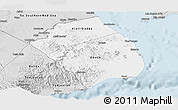 Silver Style Panoramic Map of Obock