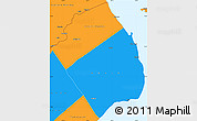 Political Simple Map of Obock