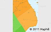 Political Shades Simple Map of Obock