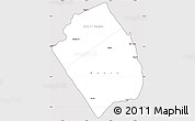 Silver Style Simple Map of Obock, cropped outside