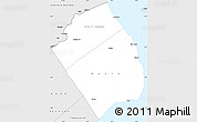 Silver Style Simple Map of Obock