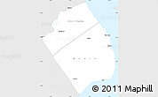 Silver Style Simple Map of Obock, single color outside