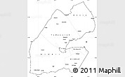 Blank Simple Map of Djibouti, cropped outside
