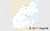 Classic Style Simple Map of Djibouti, single color outside