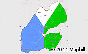 Flag Simple Map of Djibouti, flag aligned to the middle