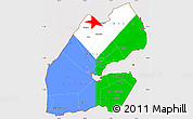 Flag Simple Map of Djibouti, flag rotated