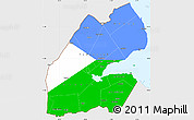 Flag Simple Map of Djibouti, single color outside, flag centered