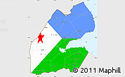 Flag Simple Map of Djibouti, single color outside