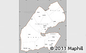 Gray Simple Map of Djibouti, cropped outside