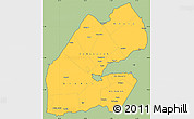 Savanna Style Simple Map of Djibouti, cropped outside