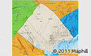 Shaded Relief 3D Map of Tadjourah, political outside