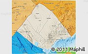 Shaded Relief 3D Map of Tadjourah, political shades outside