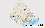 Shaded Relief 3D Map of Tadjourah, single color outside