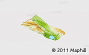 Physical Panoramic Map of Balha, cropped outside