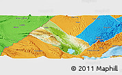 Physical Panoramic Map of Balha, political outside