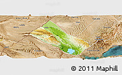 Physical Panoramic Map of Balha, satellite outside