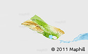 Physical Panoramic Map of Balha, single color outside