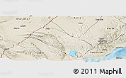 Shaded Relief Panoramic Map of Balha
