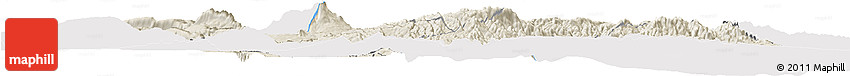 Shaded Relief Horizon Map of Tadjourah, cropped outside