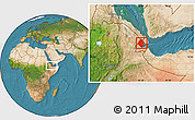 Satellite Location Map of Tadjourah