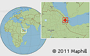 Savanna Style Location Map of Tadjourah