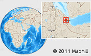 Shaded Relief Location Map of Tadjourah