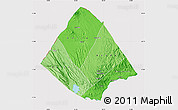 Political Shades Map of Tadjourah, cropped outside