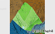 Political Shades Map of Tadjourah, darken