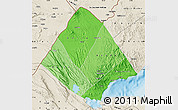 Political Shades Map of Tadjourah, shaded relief outside