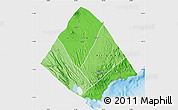 Political Shades Map of Tadjourah, single color outside