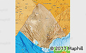 Satellite Map of Tadjourah, political shades outside