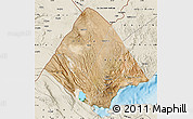 Satellite Map of Tadjourah, shaded relief outside
