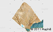 Satellite Map of Tadjourah, single color outside