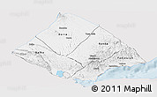 Silver Style Panoramic Map of Tadjourah, single color outside