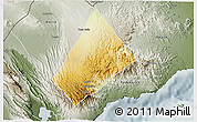 Physical 3D Map of Randa, semi-desaturated