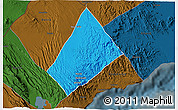 Political 3D Map of Randa, darken