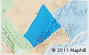 Political 3D Map of Randa, lighten