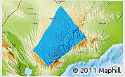 Political 3D Map of Randa, physical outside