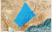 Political 3D Map of Randa, satellite outside
