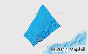 Political 3D Map of Randa, single color outside