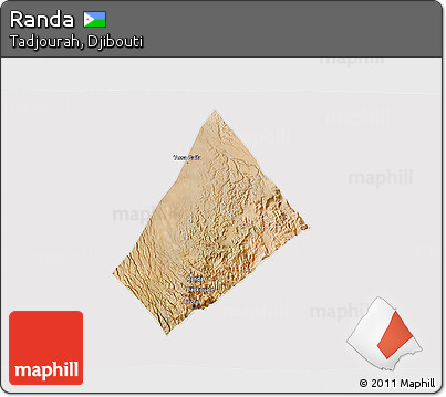 Satellite 3D Map of Randa, cropped outside
