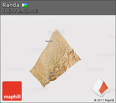 Satellite 3D Map of Randa, cropped outside