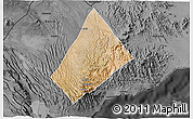 Satellite 3D Map of Randa, darken, desaturated