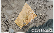 Satellite 3D Map of Randa, darken, semi-desaturated