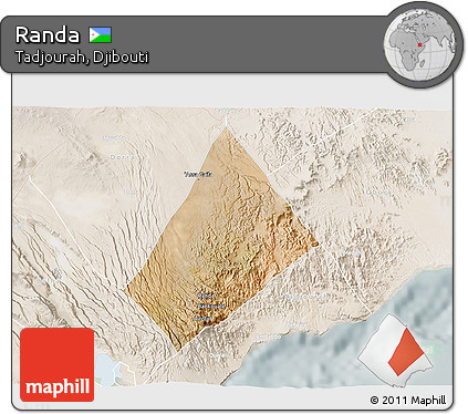 Satellite 3D Map of Randa, lighten