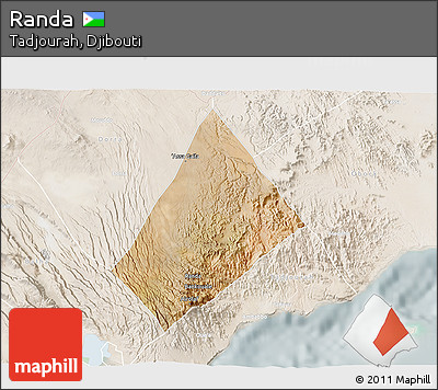 Satellite 3D Map of Randa, lighten
