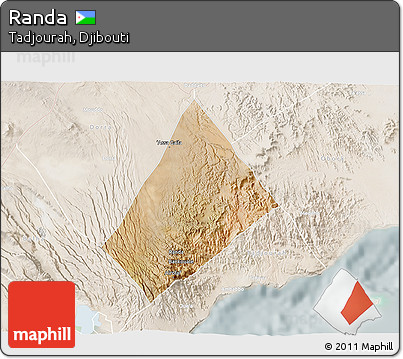 Satellite 3D Map of Randa, lighten