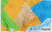 Satellite 3D Map of Randa, political outside