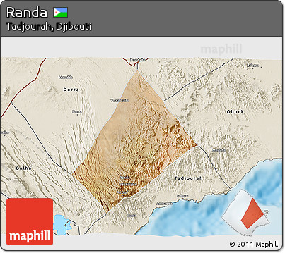 Satellite 3D Map of Randa, shaded relief outside